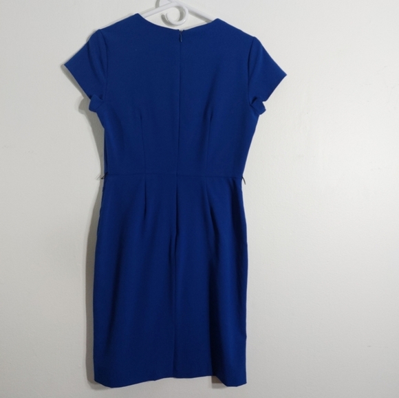 Emma & Michelle Royal Blue V-Neck Bodycon Dress Petite 4P - Picture 6 of 12